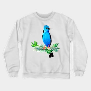 Red Legged Honeycreeper Bird Crewneck Sweatshirt